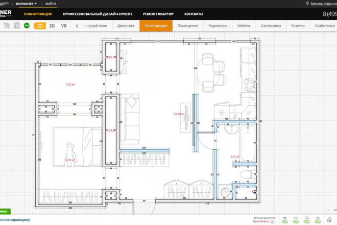 Планировщик интерьеров онлайн на русском языке